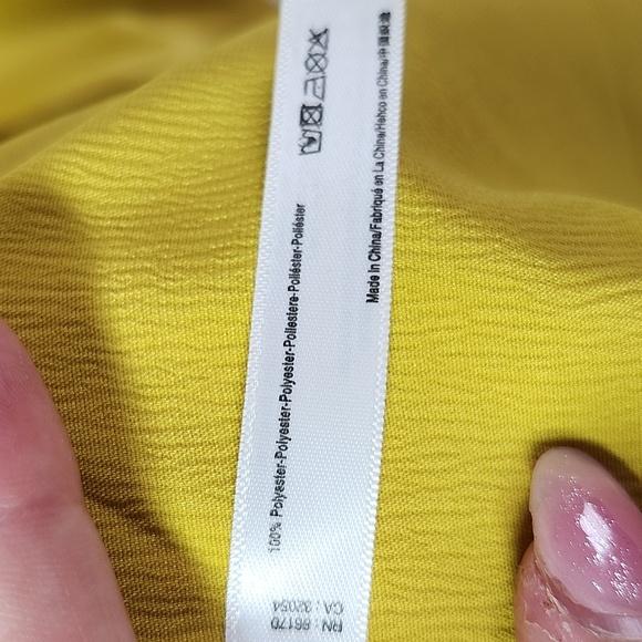 Anthropologie Pilcro Open Cross-back Kimono Golden Yellow Kaftan Front Tie O/S - Picture 10 of 14